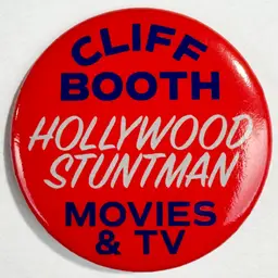 Red w/ blue & gray lettering - Cliff Booth Button