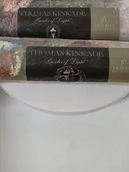 Vtg Thomas Kinkade Wallpaper Border Cottage Village 5 Yards NEW Sealed TK3031B