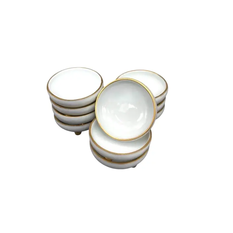 10pc ANTIQUE SALT CELLARS 
By O & E. G. Royal Austria Bohemia 
Oscar and Edgar Gutherz Manufacturerers Bohemia Limoges, France