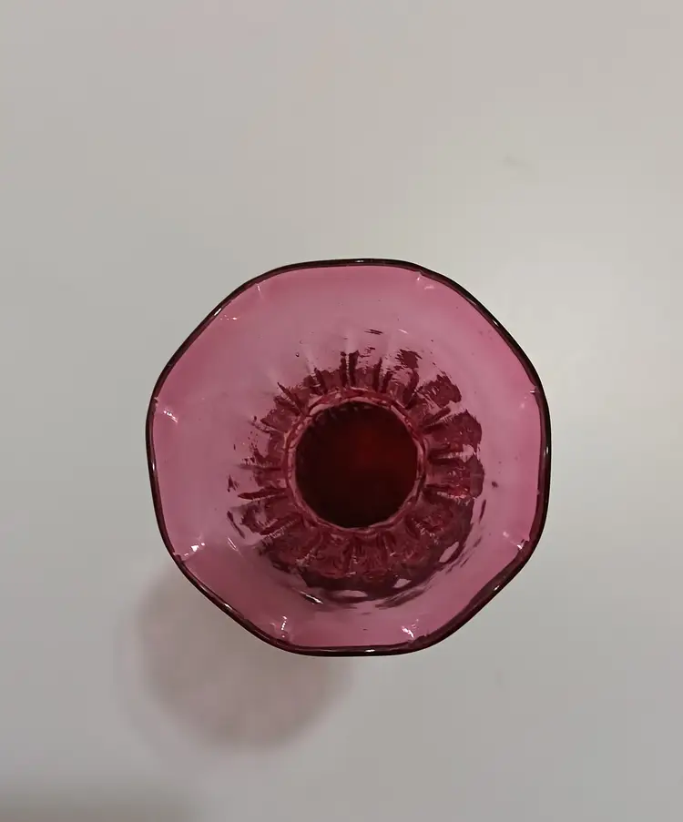 Cranberry Pilgrim Glass Vase