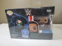 Funko Pop Roman Reigns figure and t-shirt Walmart Exclusive Sealed