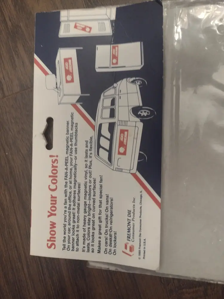 Vintage large Syracuse Orangemen Fan A Peel magnetic banner