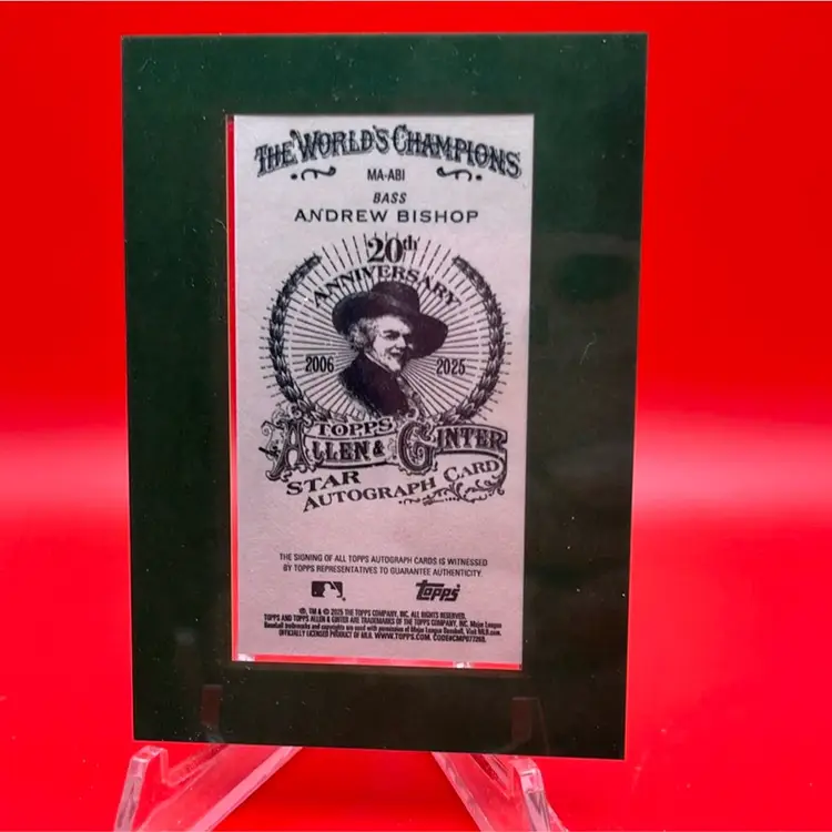 Andrew Bishop 2025 Topps Allen & Ginter Mini Framed Auto 38/50 Musician