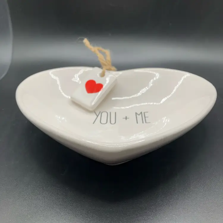 You + Me Heart Trinket Dish