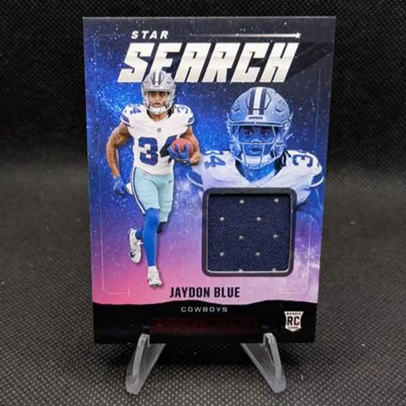 Jaydon Blue 2025 Panini Rookies & Stars Star Search Patch Rookie RC #SS-JBE - Dallas Cowboys
