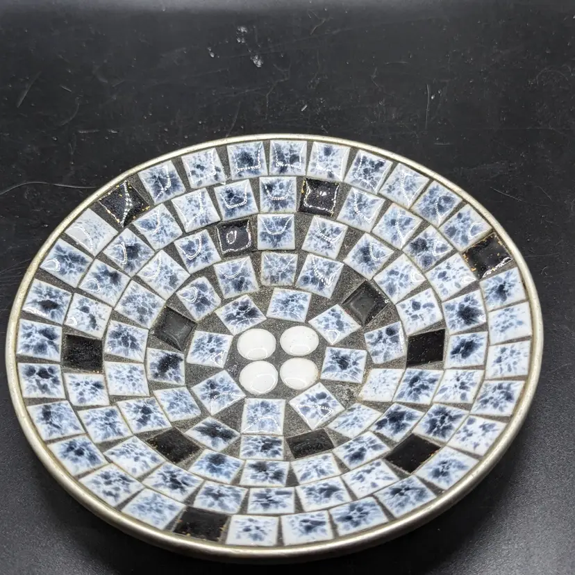 Vintage Mosaic Tile Design Trinket Dish
