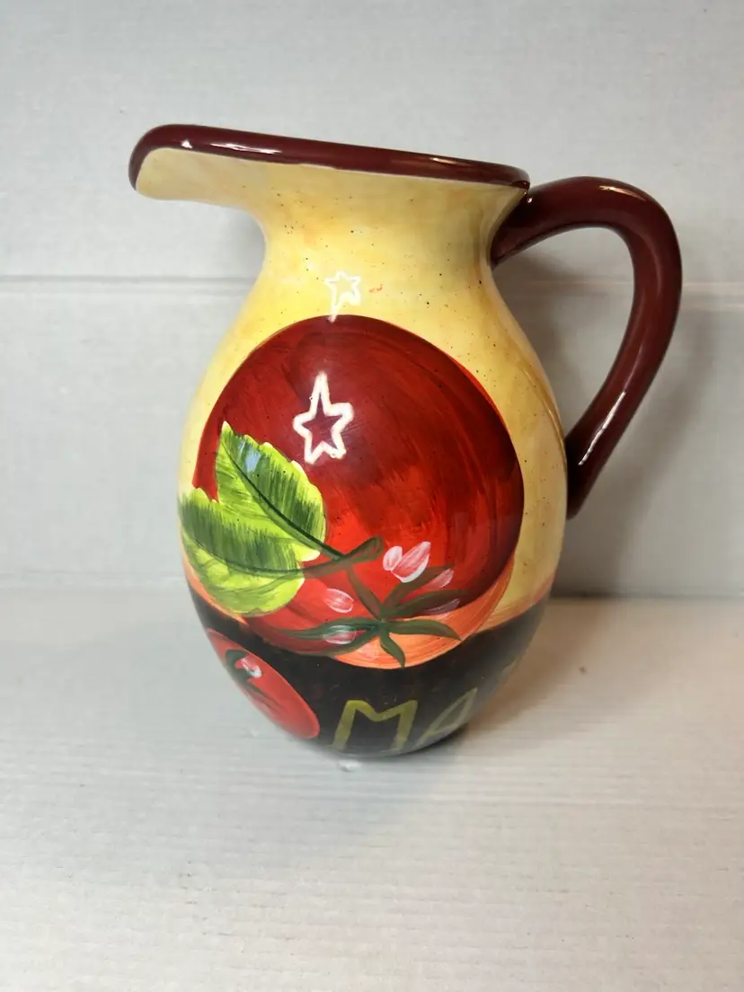 Certified International By Geoffrey Allen Pitcher Tuscan Style Tomato Design