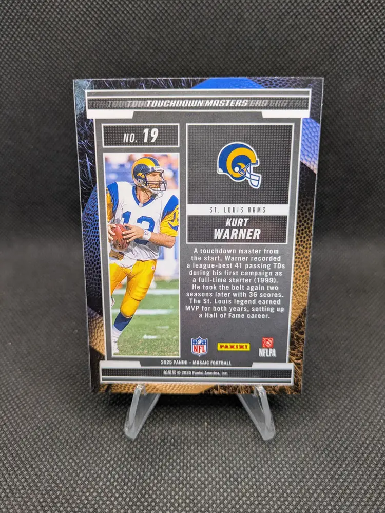 Kurt Warner 2025 Panini Mosaic Touchdown Masters #19 - St. Louis Rams