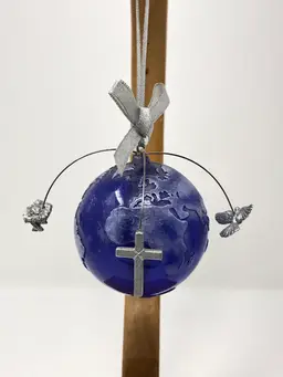 Peace on Earth Glass Globe Ornament