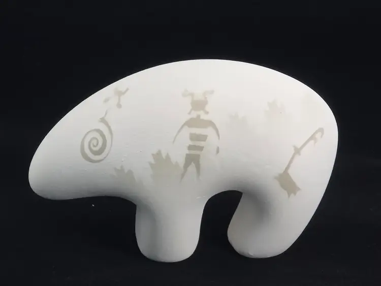 Navajo Spirit Bear Dine Pottery Signed Eli Bog