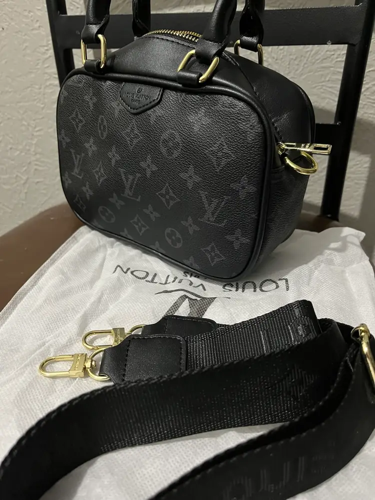 Dark Leather Designer Hand Bag