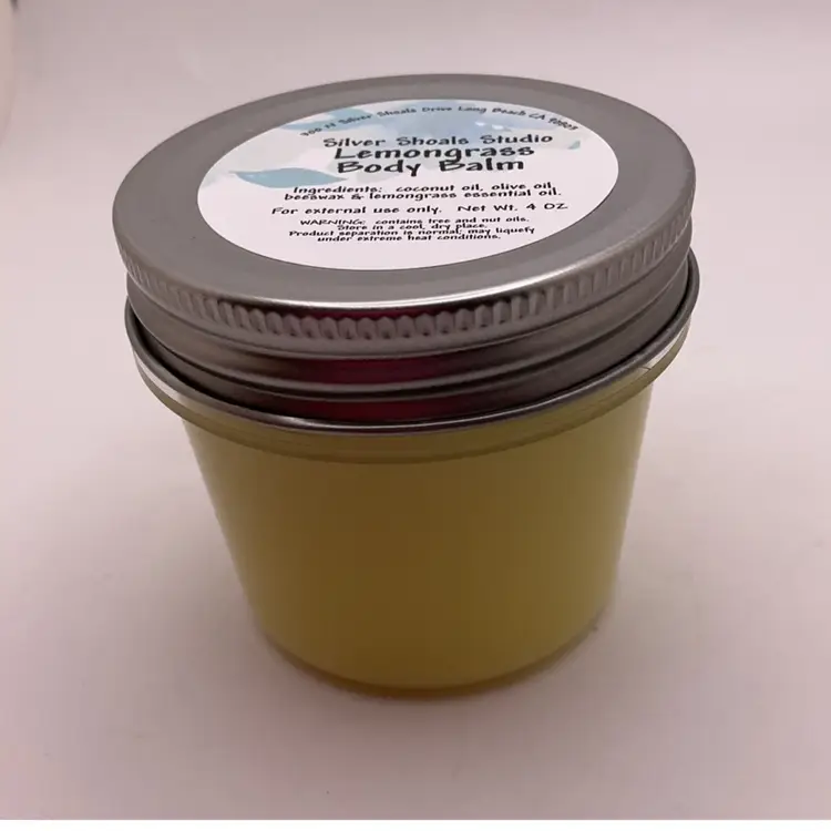 Made by Me!  Body Balm - LEMONGRASS - 4 OZ Made with Beeswax!  READ