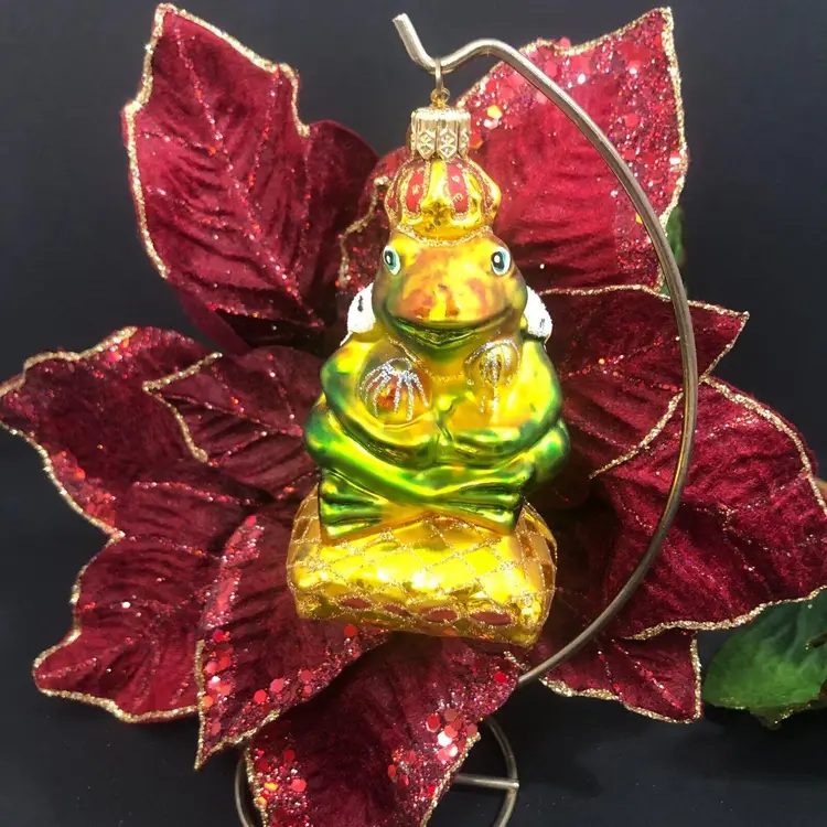 Frog Prince Ornament Vintage World Market - 4" tall