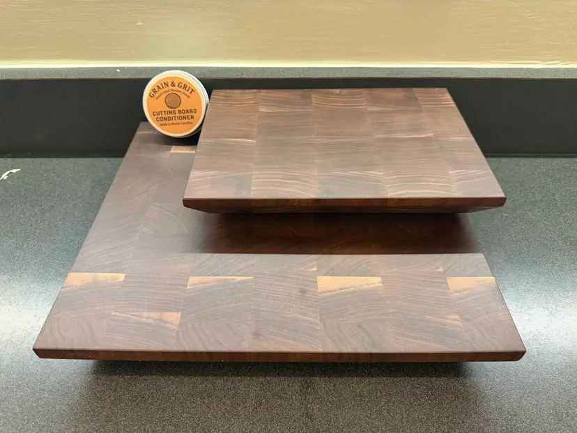 Set of Walnut End Grain cutting boards