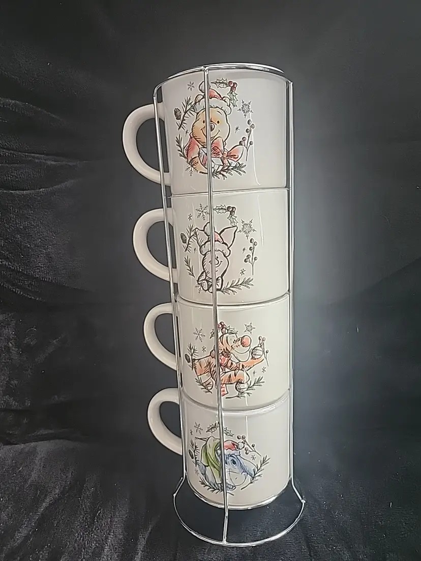 Winnie the Pooh Holiday Bear Stackable Mug Set