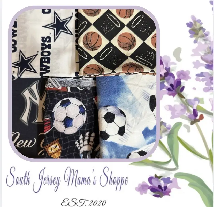 Set Of 6 Assorted Novelty Large Cotton Fabric Scrap Bundle