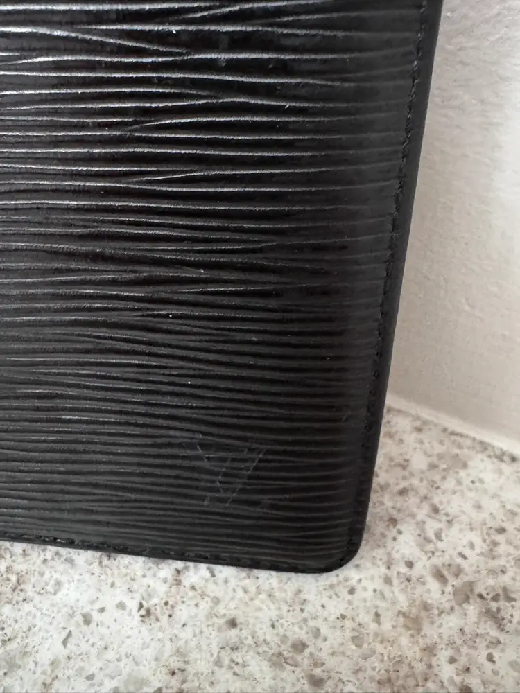 Louis Vuitton Black Epi Long Bifold Wallet