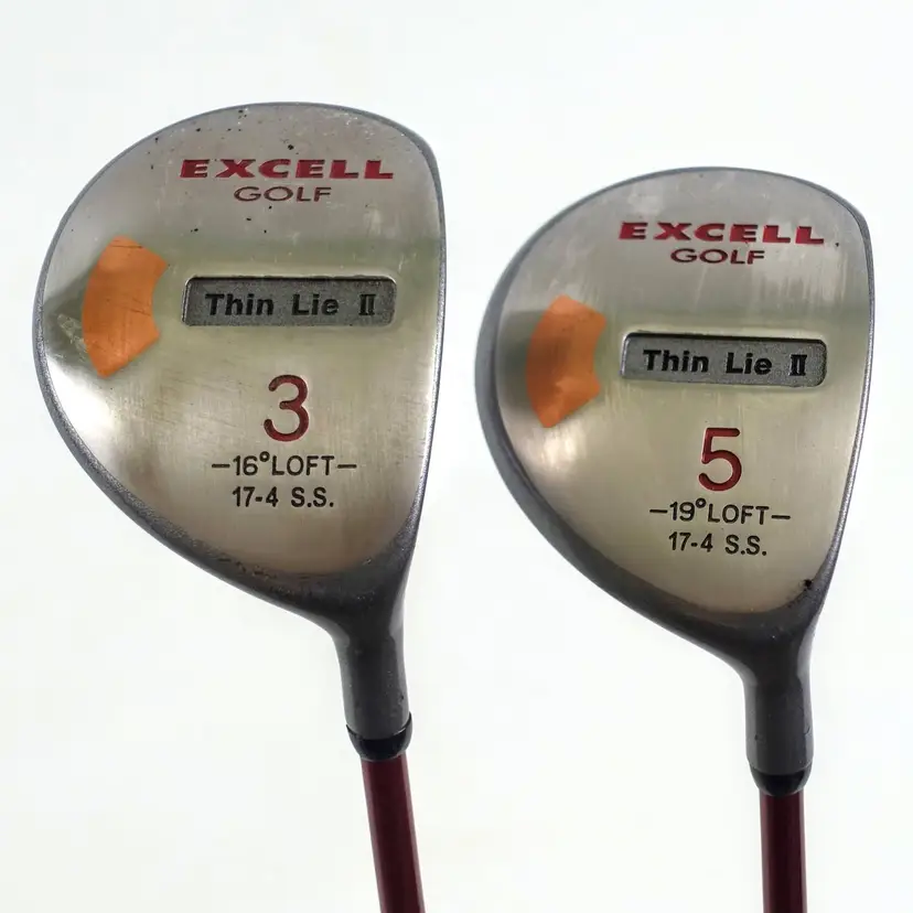 Excell Thin Lie II 3 & 5 Fairway Woods Graphite Shafts Right Hand New Grips