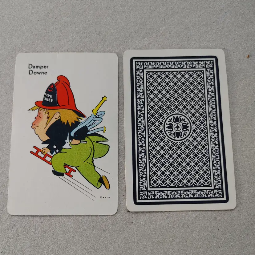 1 single swap card. Old Maid by Whitman. 1940-1950. Damper Downe.