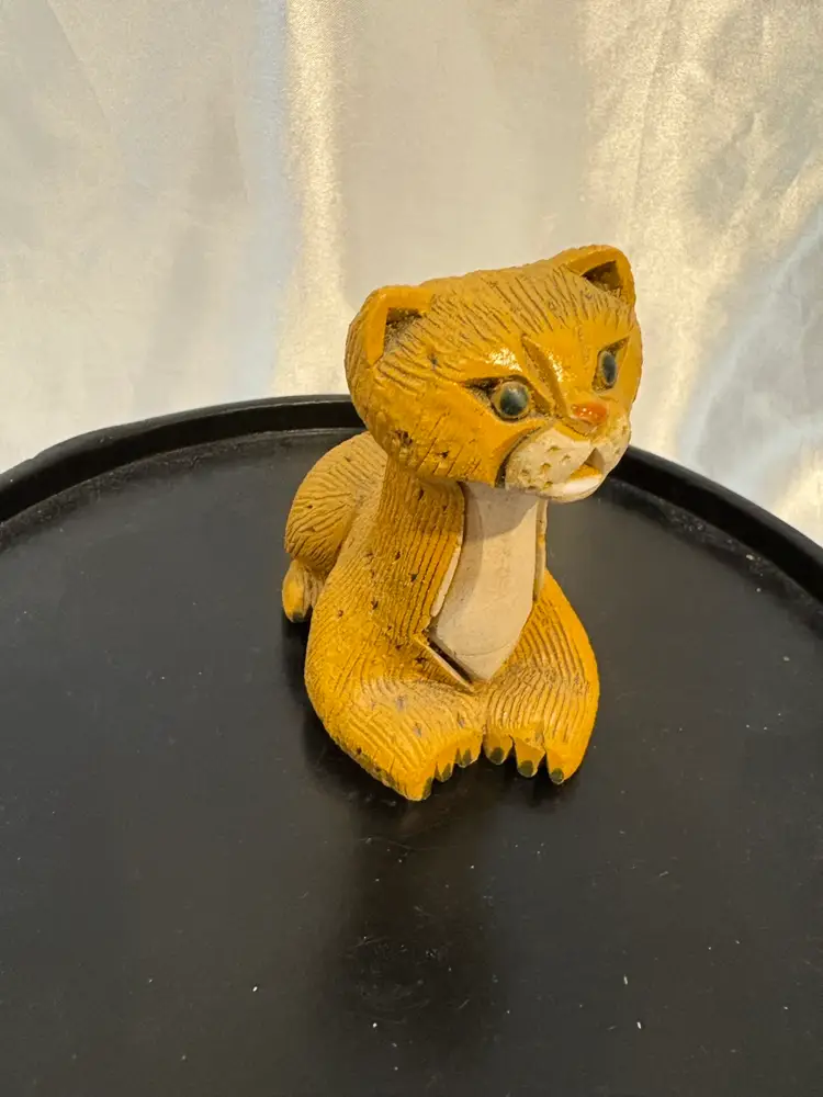 Artesania Rinconada Baby Cheetah Marked Figurine
