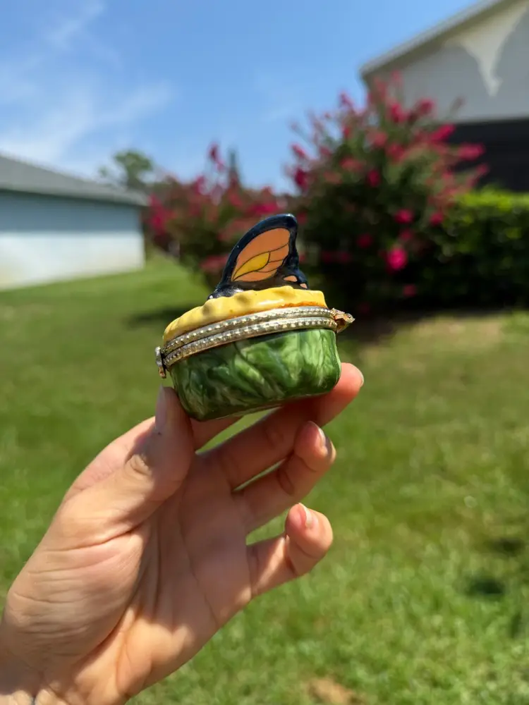 ✨Monarch Hinged Butterfly Trinket Box✨
