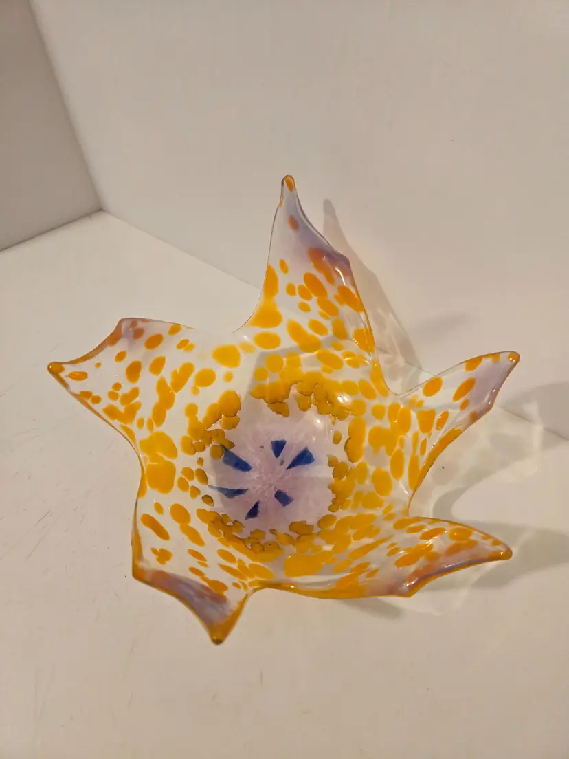 Hand Made Multicolor Art Glass Bowl