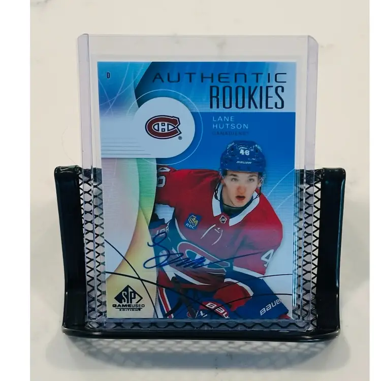 2024-25 SP Game Used Lane Hutson Blue RC Auto - Canadians