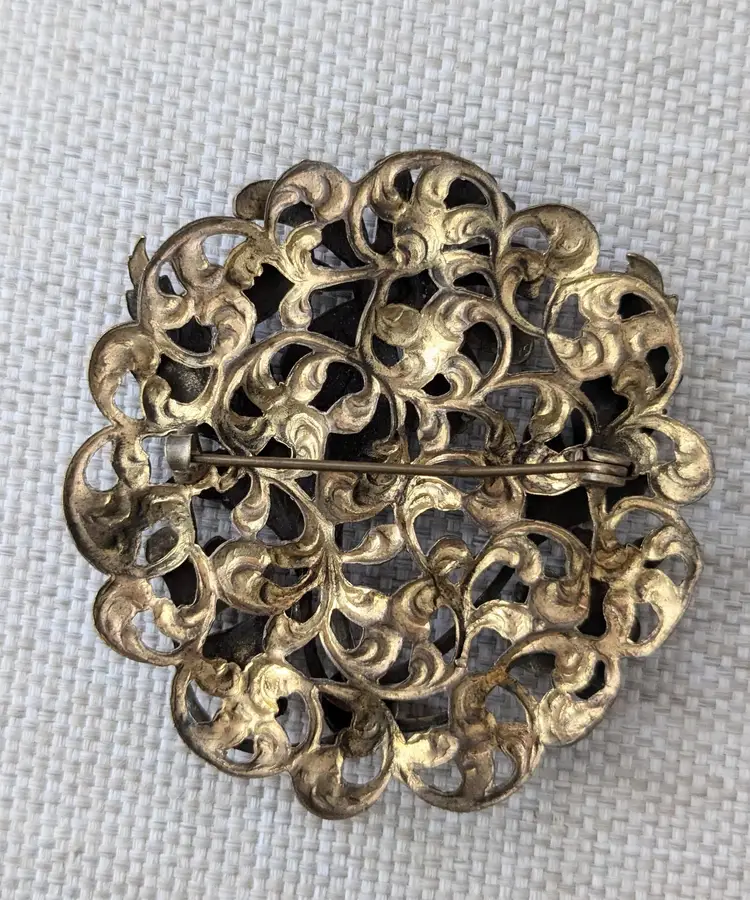 Circa 1909 Art Nouveau Floral Brooch