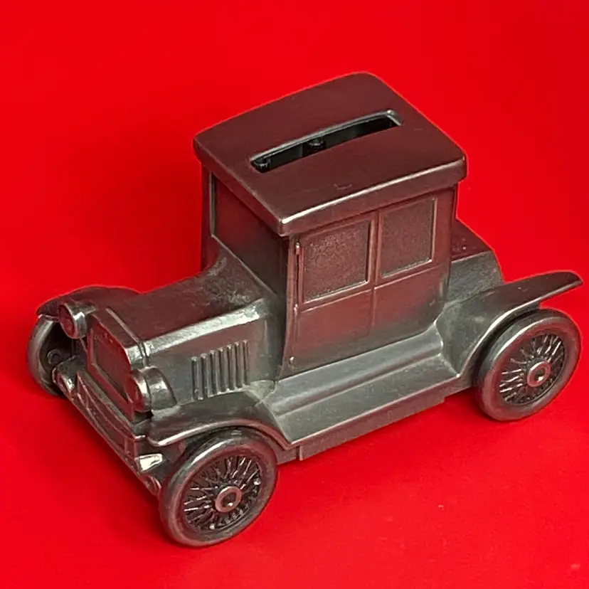 Vintage Ford Model T Coup Car Money Bank, 4.5" x 2.75"