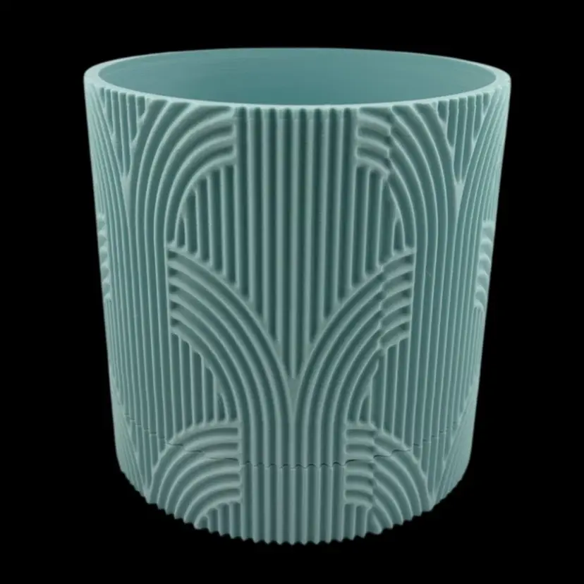 4.25 inch Modern planter with drip tray in Aqua🐬