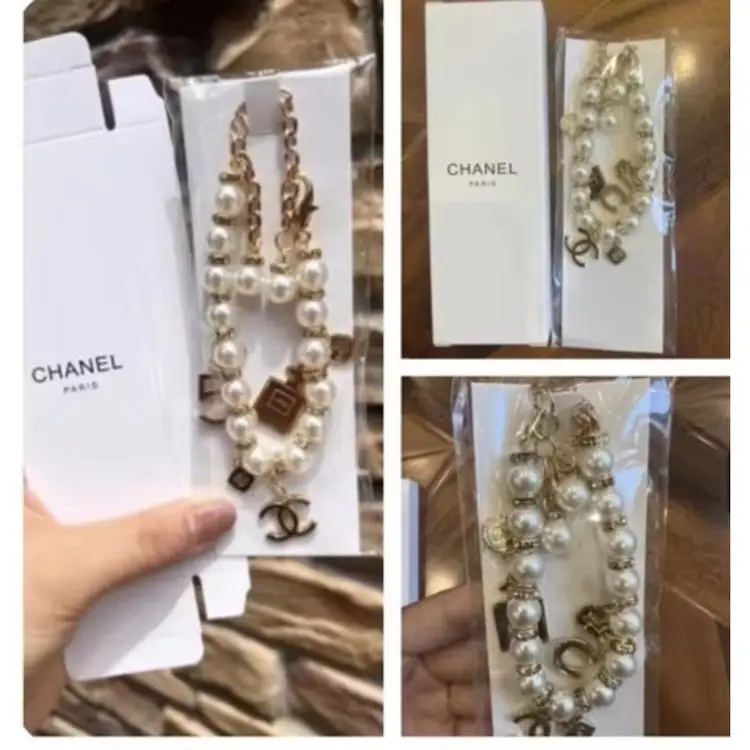 Chanel GWP charm pearl bracelet