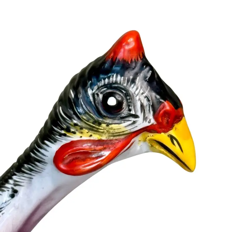 Large Ceramic New Guinea Fowl Statue/Figurine Country Cottage Farmhouse Cottage Core Italy Rare READ
11” T x 14-1/4” L x 6” W