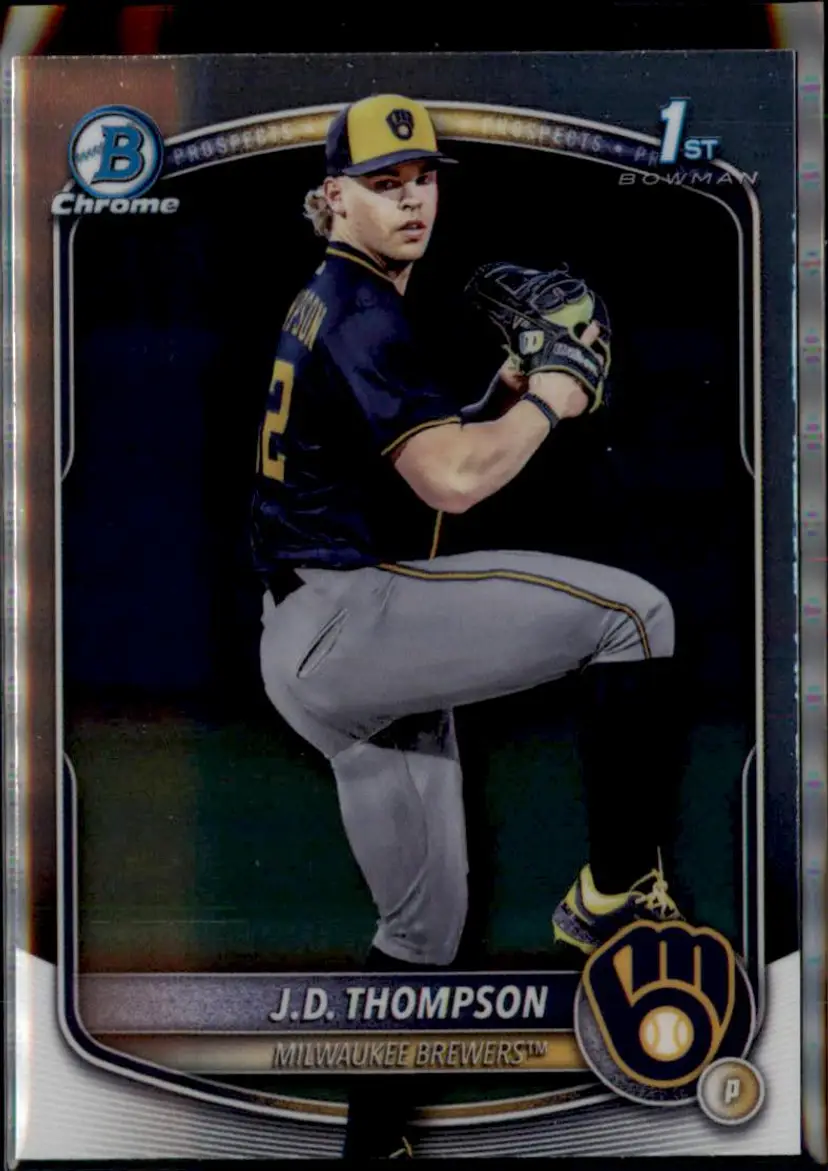 2025 Bowman Draft #BDC-14 JD Thompson Chrome - (138) - Milwaukee Brewers