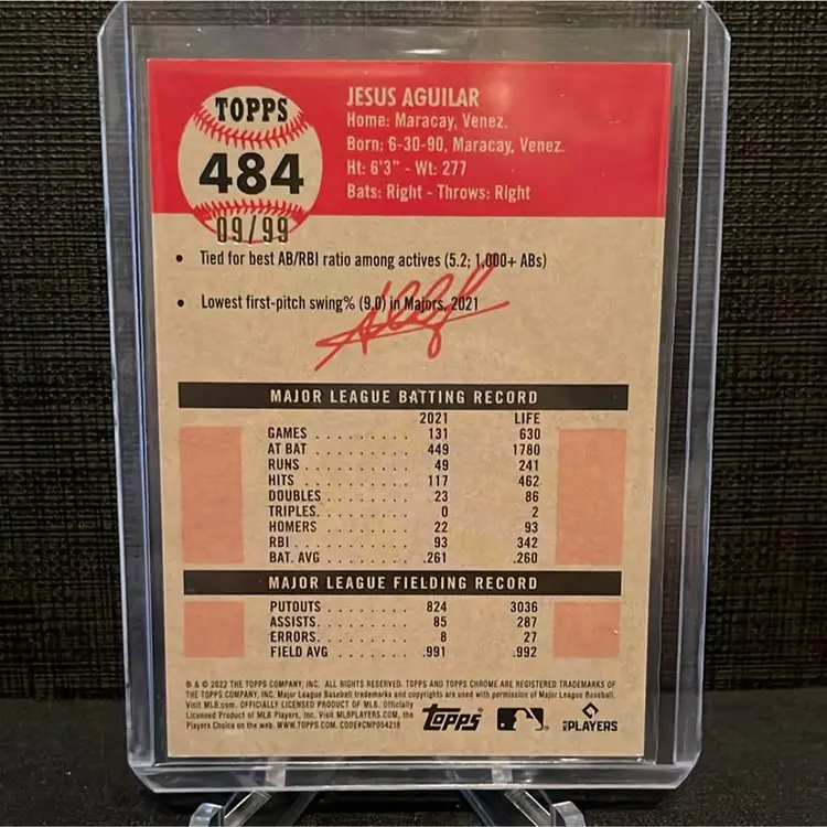 Jesus Aguilar /99 2022 Topps Platinum