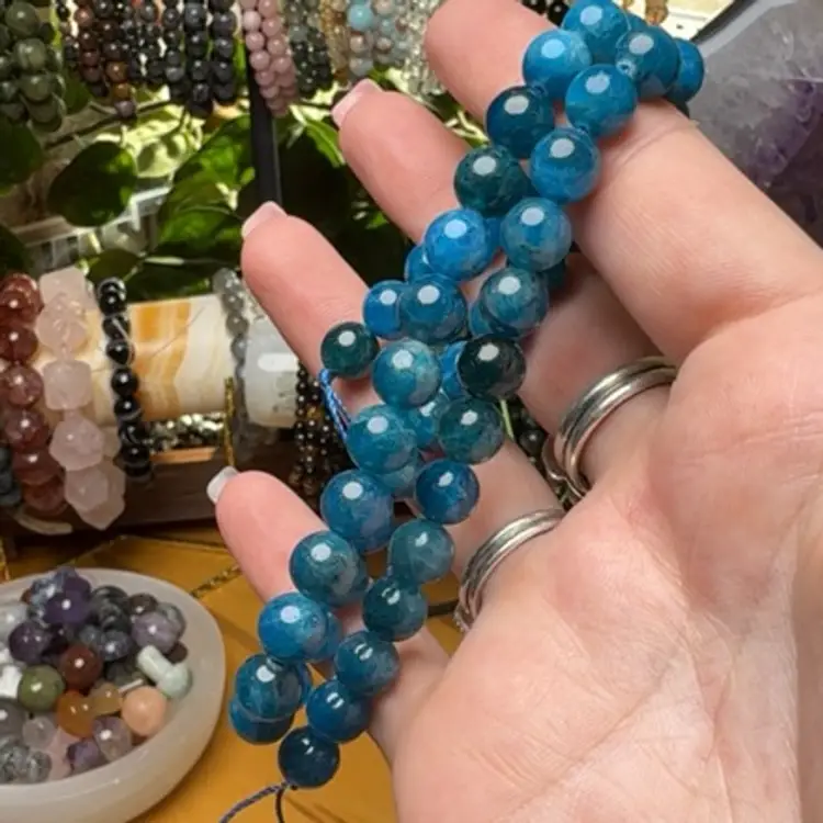 Blue Apatite 8mm Bracelet