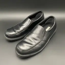 Nunn Bush Men's 9M Black Leather Dynamic Comfort Loafer Shoes - Slip Resistant