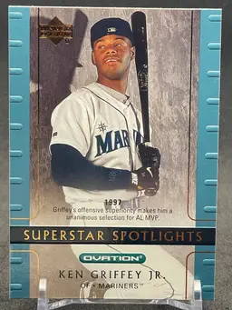 #107 - Ken Griffey Jr. 2002 Upper Deck Ovation Superstar Spotlights