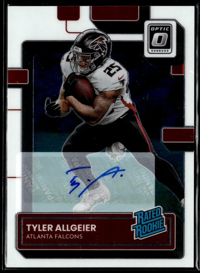 2022 Donruss Optic Football TYLER ALLGEIER Rated Rookie Auto /150 Prizm SP #278 FALCONS