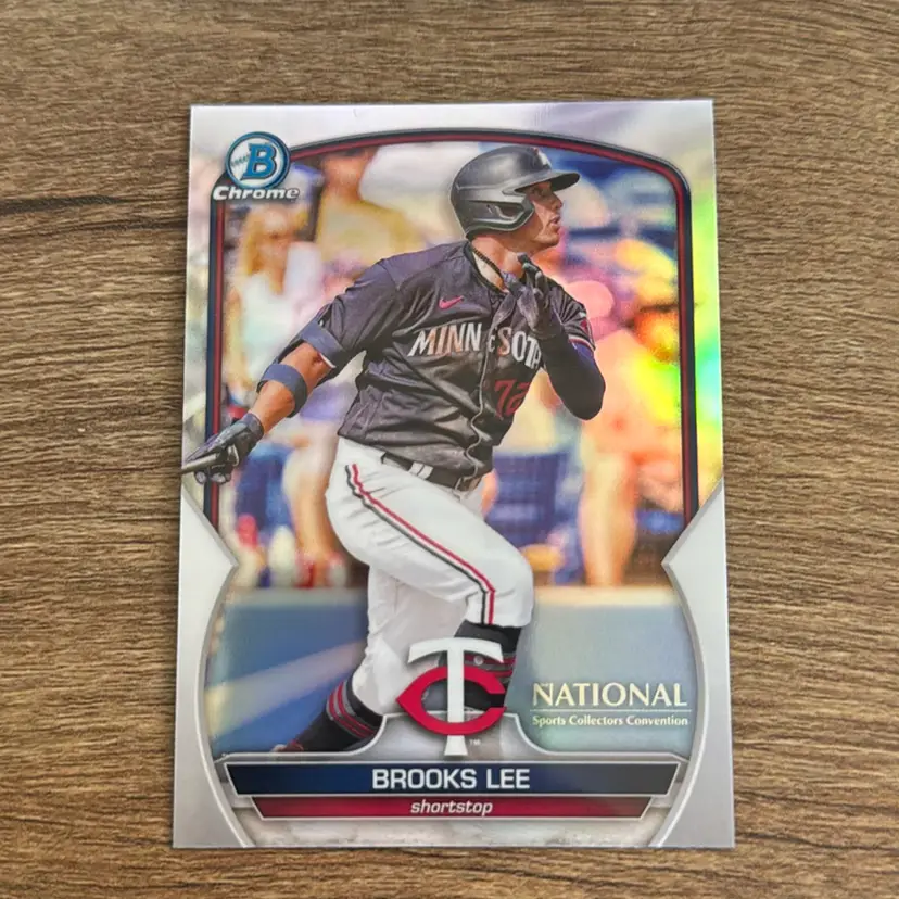 Brooks Lee
2023 Bowman Chrome 
National Refractor 
Minnesota Twins 