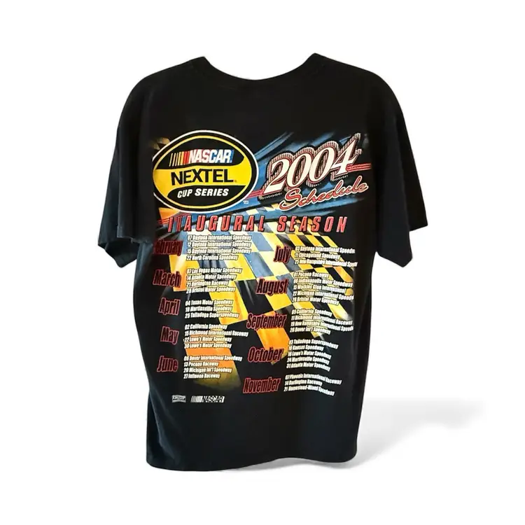 2004 NASCAR Nextel Cup Series Black Unisex T-Shirt Sz. Small