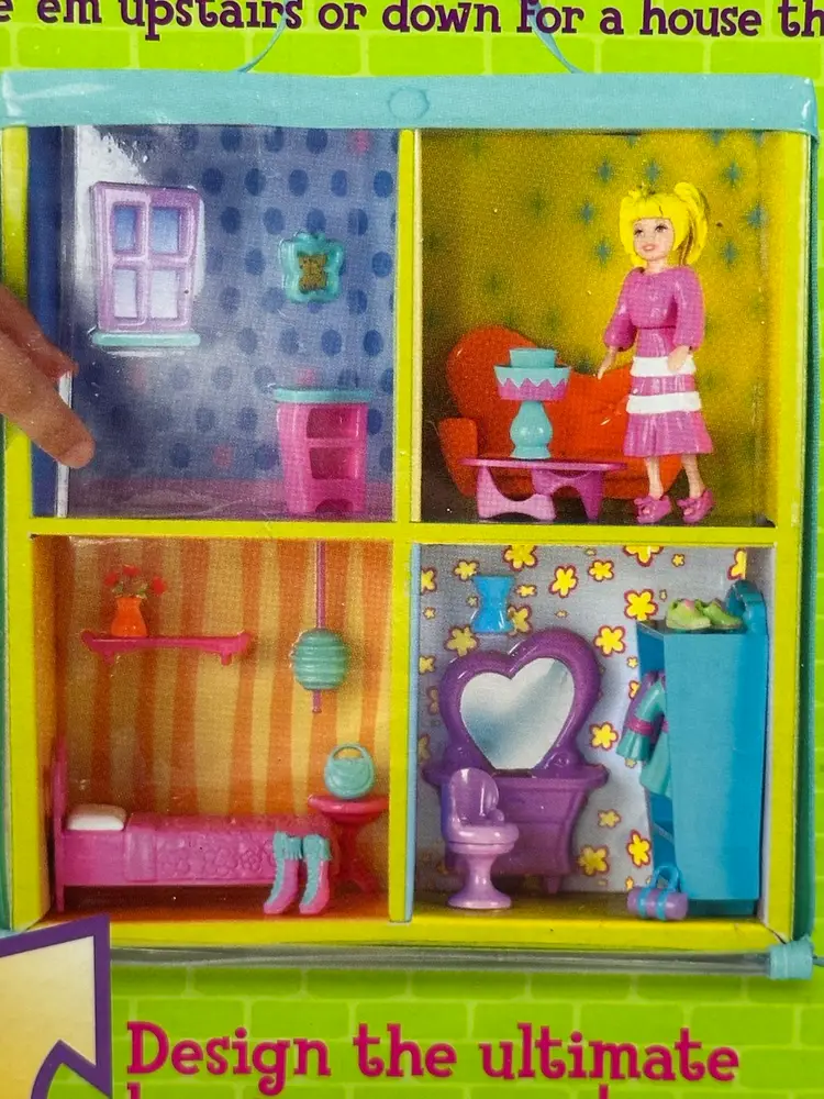 Y2K Polly Pocket (other Brands Included)Trendy Townhouse Zip Up House Carry Case Furniture, Accessories & Figurines