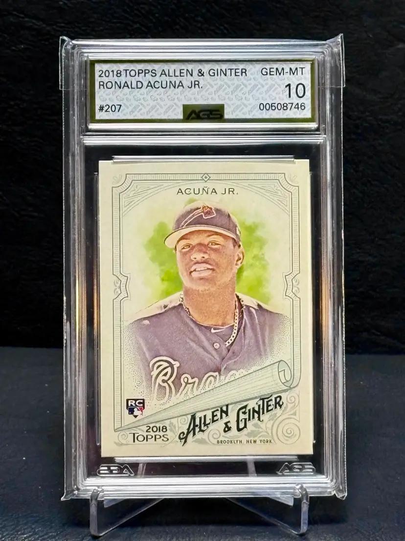 Ronald Acuna Jr. 2018 Topps Allen & Ginter #207 RC AGS 10 Atlanta Braves