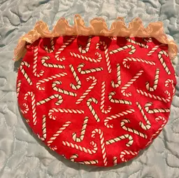 Handmade Candy Kane Cosmetic Makeup Hand Bag 8X6 Inch