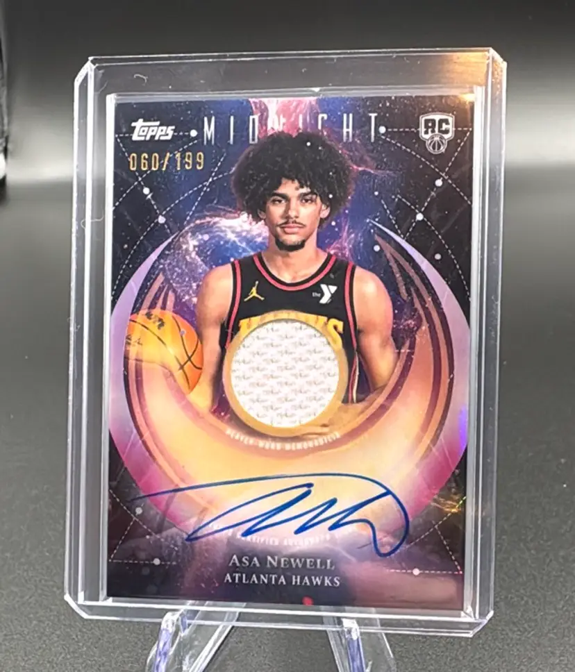 2025-26 Topps Midnight Asa Newell Rookie Jersey Autographs Twilight #RJA-AN MEM AU RC SN199