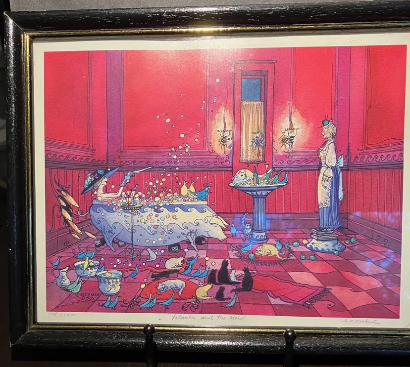 VTG AK Kenneth Koskela Numbered Print "Yolanda and the Maid" Signed