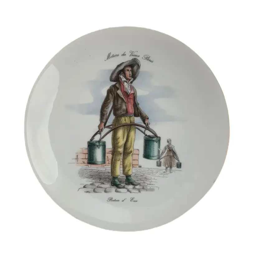 Bareuther Waldsassen Metiers Du Vieux Paris Portuer d' Eau Plate Bavaria Germany