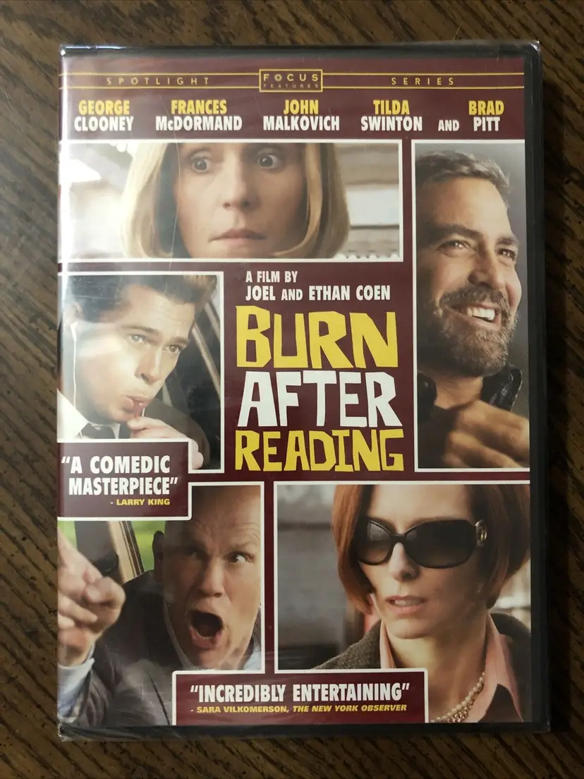 Coen Brothers' BURN AFTER READING (2008) George Clooney Brad Pitt John Malkovich Sealed DVD