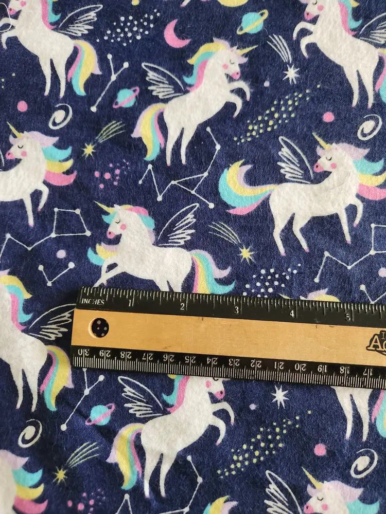 Unicorn Cotton Flannel Sewing Fabric Celestial Unicorns