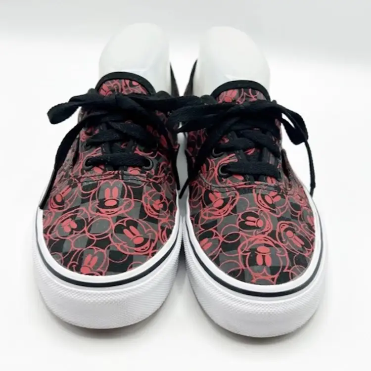 VANS X Disney Mickey Mouse Sneakers MENS 5 / WOMENS 6.5 Checker Canvas Black Red