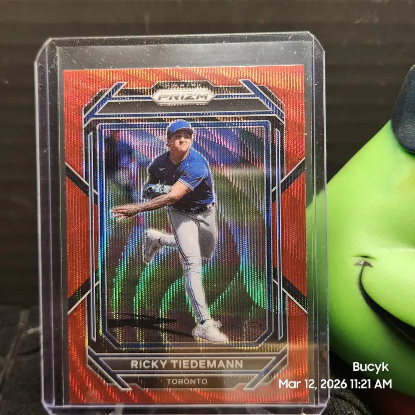 2023 Panini PRIZM Red Wave - Ricky Tiedemann Toronto Blue Jays